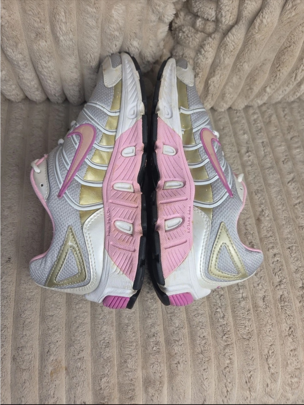 Nike Air Tri D Running Shoes Silver Pink Sneakers Women's Size 9 - Picture 7 of 10